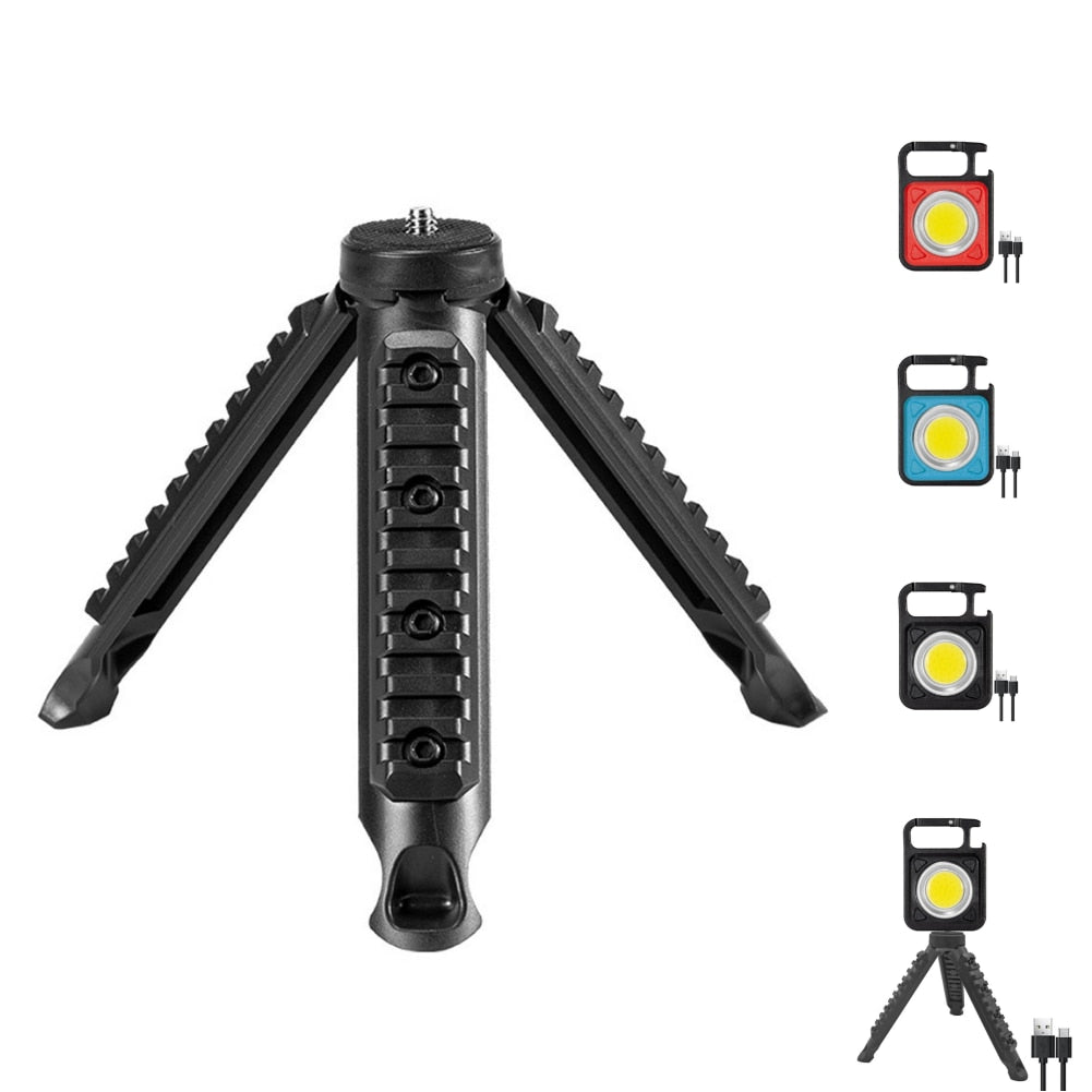 Outdoor Camping LED Flashlight Tripod Multifunctional Torch Portable Hanging Tent Working Light Bracket Accessories